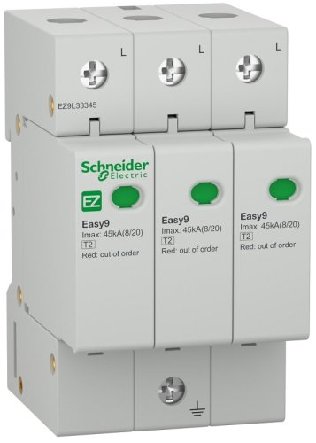 Ограничитель импульсных напряжений УЗИП Schneider Electric Easy9 3п L1-L2-N-PE классII 45кА картинка